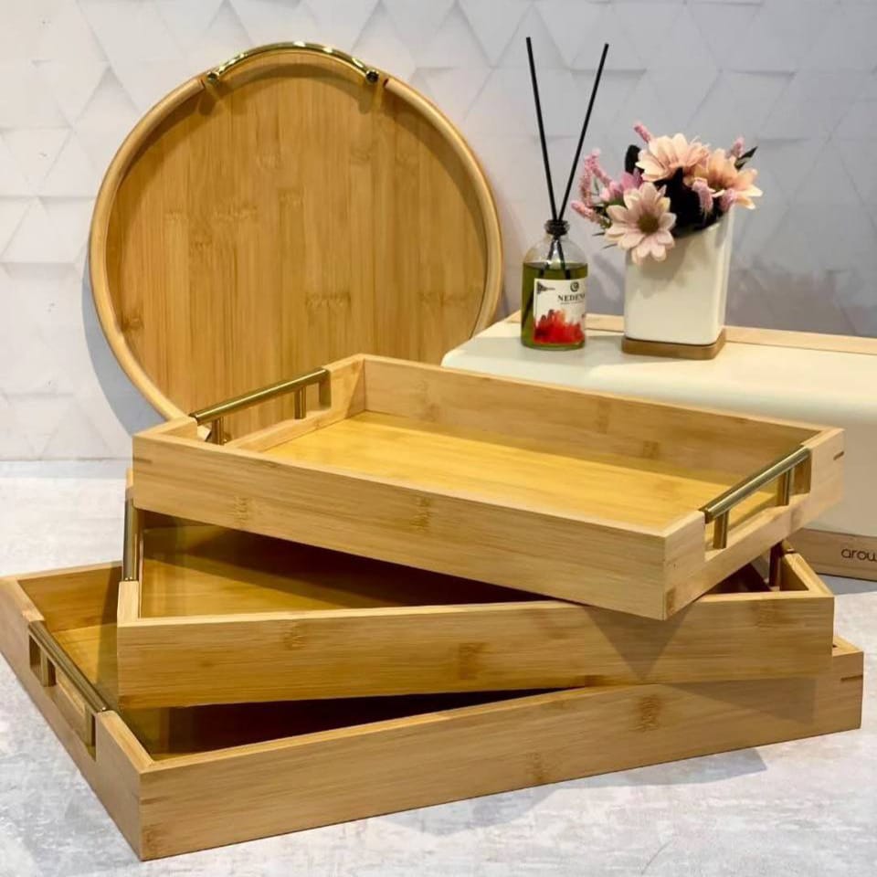 3 plateux de service