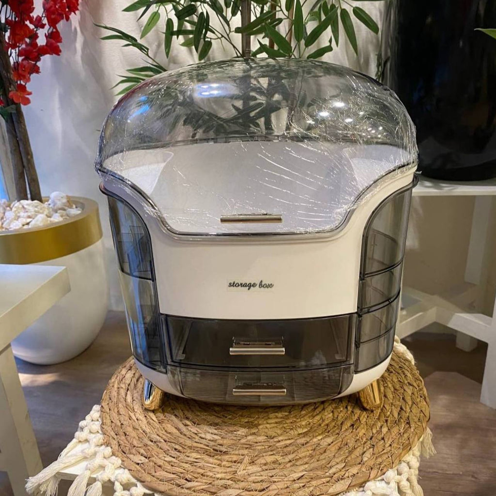 Boîte de rangement pour cosmétiques et bijoux avec tiroirs