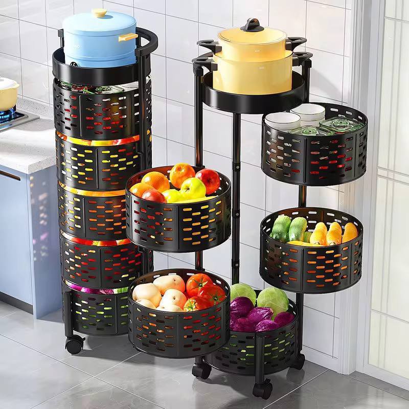Etagère de rangement rotative multi-niveaux