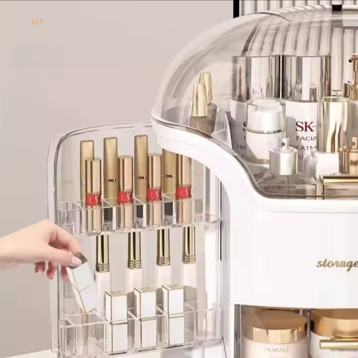 Boîte de rangement pour cosmétiques et bijoux avec tiroirs