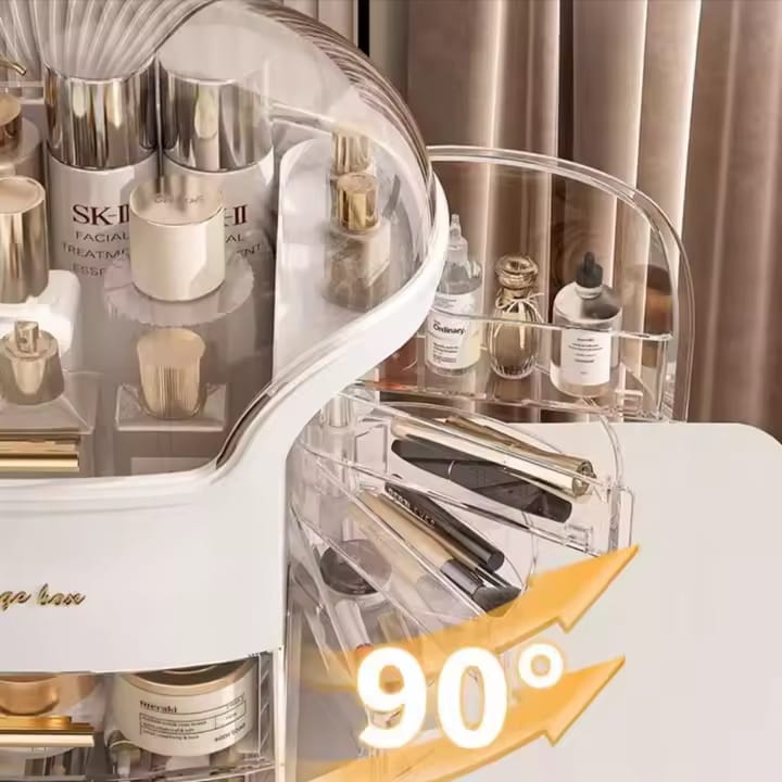 Boîte de rangement pour cosmétiques et bijoux avec tiroirs